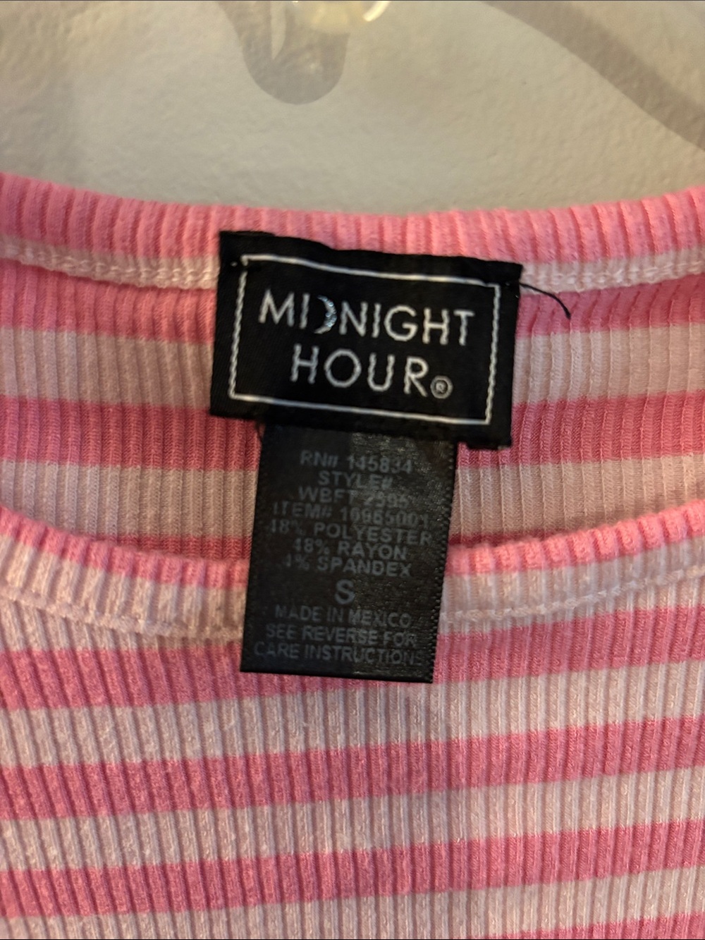Dark & Light Pink Striped Ribbed Tee - Picture 2 of 3